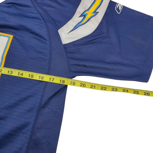 SAN DIEGO CHARGERS Jersey Youth Large Blue ANTONIO CROMARTIE #31 Retro REEBOK - Picture 4 of 9